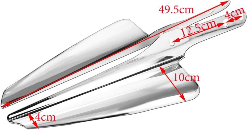 CARGLETRUE Motorcycle Front Fork Mount Wind Deflectors Windshield Fit for Harley Touring Road King Street Glide Electra Glide 1995-2023 CVO, Front Fork Mount Fit for Touring FLHT FLHR FLHX 1995-2023 Chrome - Image 2